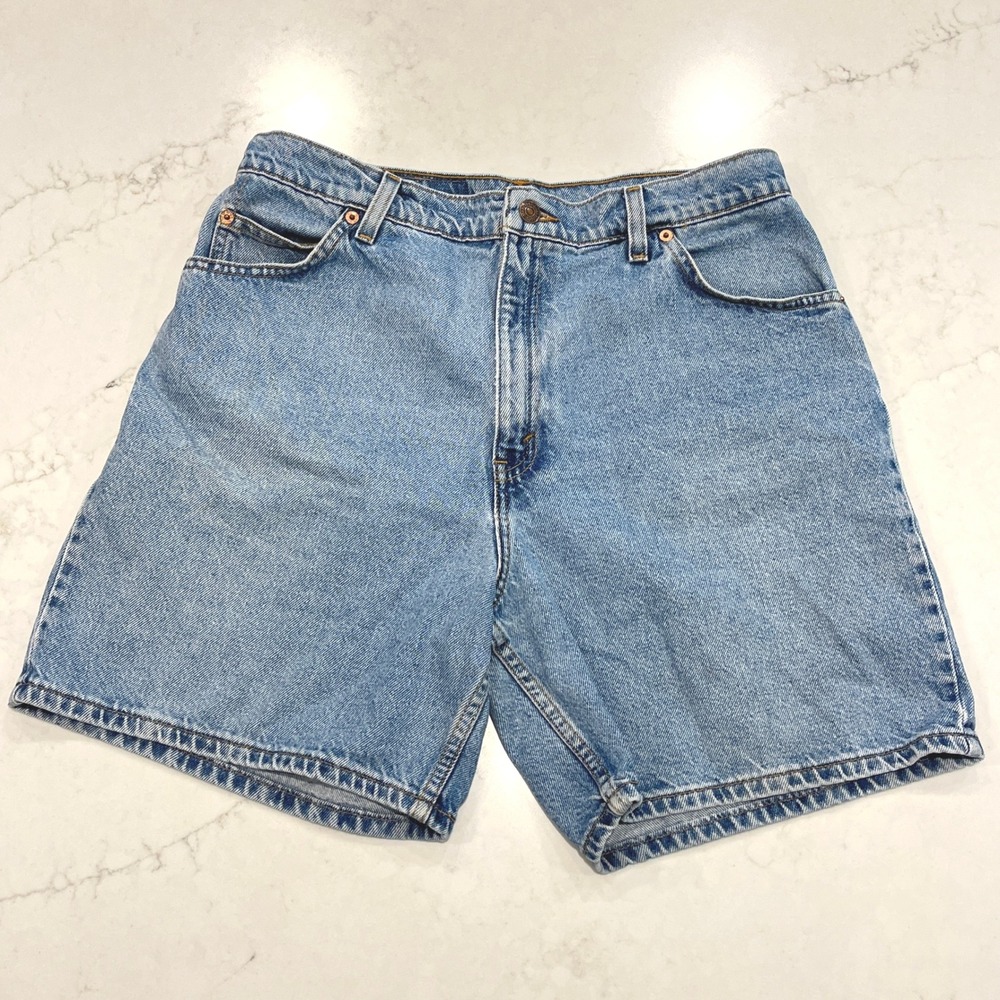 Levis VTG Orange Tab 951 Relaxed Fit Jean Shorts Womens 14 Blue Cotton Jorts